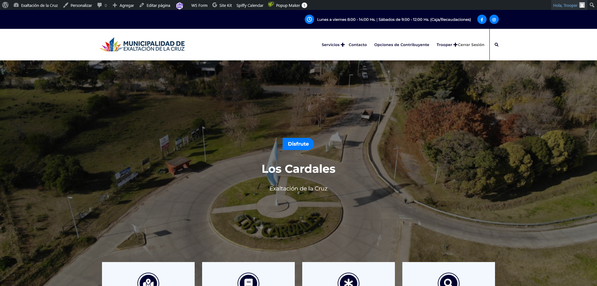 Portal de la Municipalidad de Exaltación de la Cruz