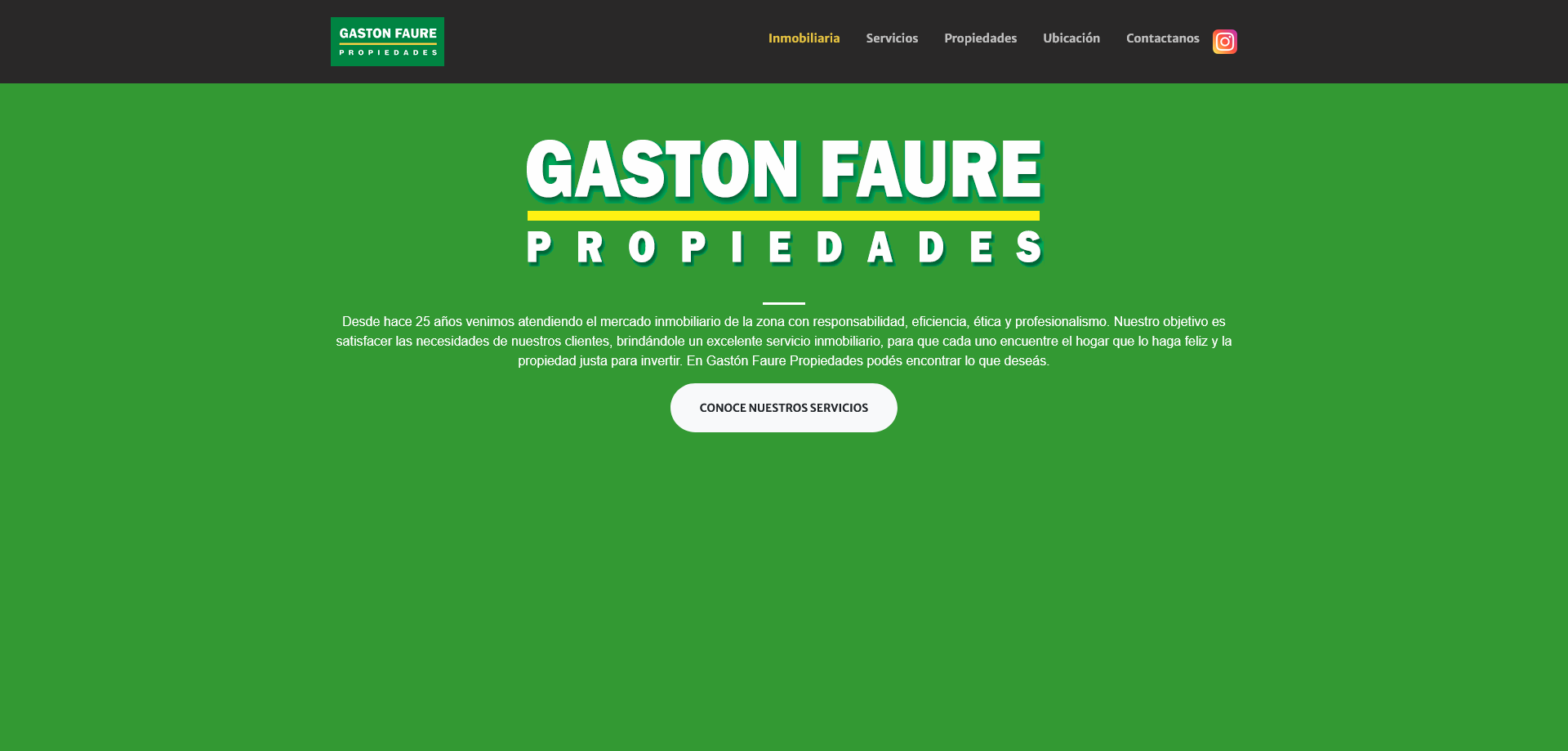 Sitio web de Faure Propiedades