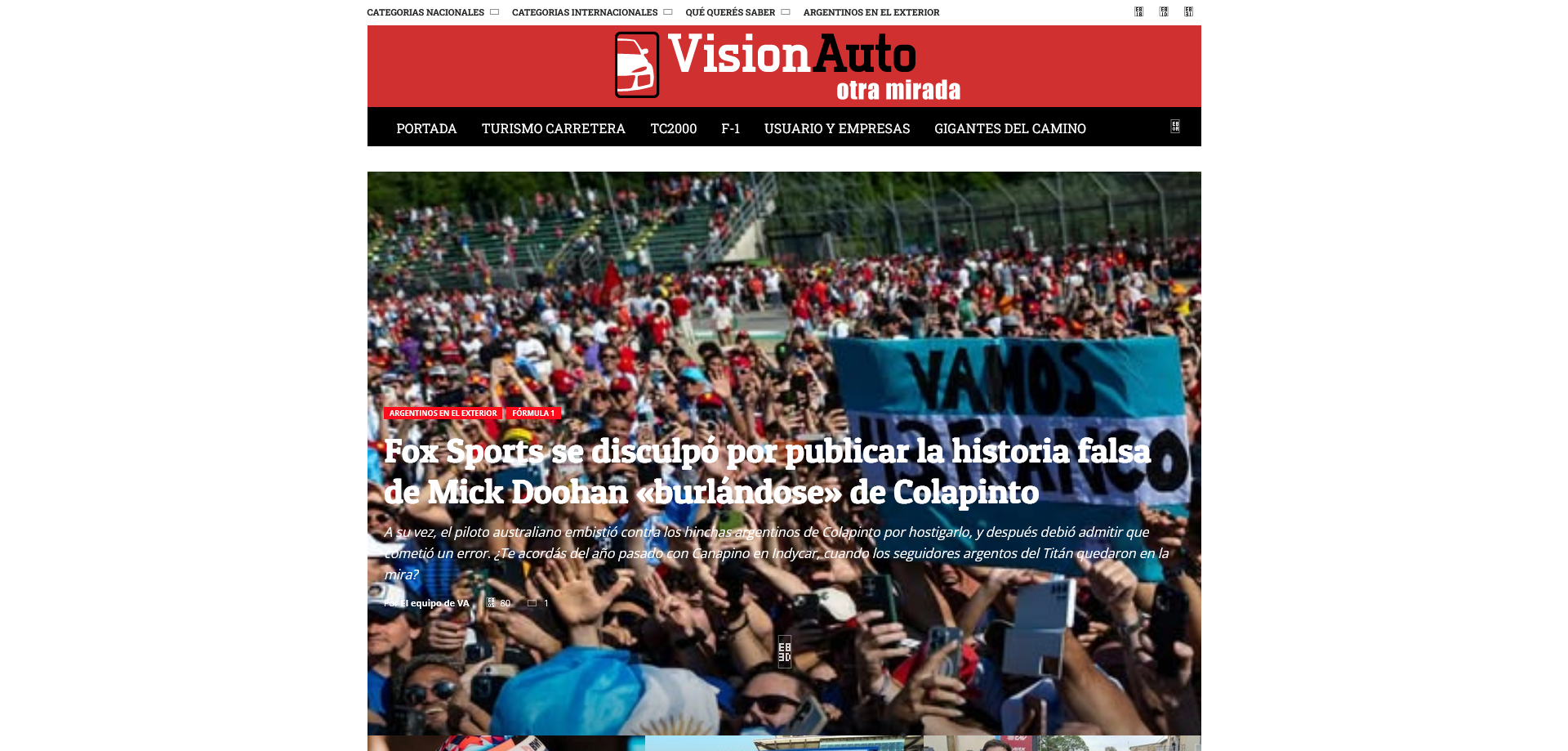 Sitio editorial de Visión Auto